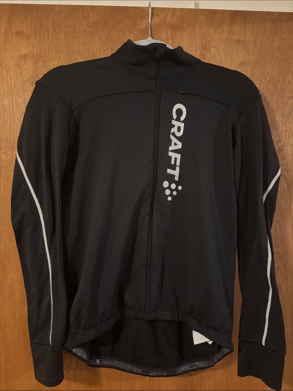 Craft Black Reflective-Accent Performance Cycling Jacket